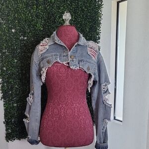 Distressed Denim Jacket